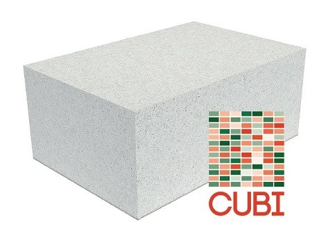 Блок газосиликатный для малоэтажного  строительства  CUBI (ЕЗСМ), плотностью D600,В-3,5 шириной 300 мм, длиной 625 мм, высотой 200 мм.  