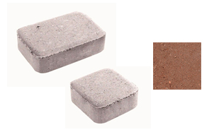Плитка тротуарная, в комплекте 2 камня, Классико 1КО.4, гладкая, красный, завод Выбор
