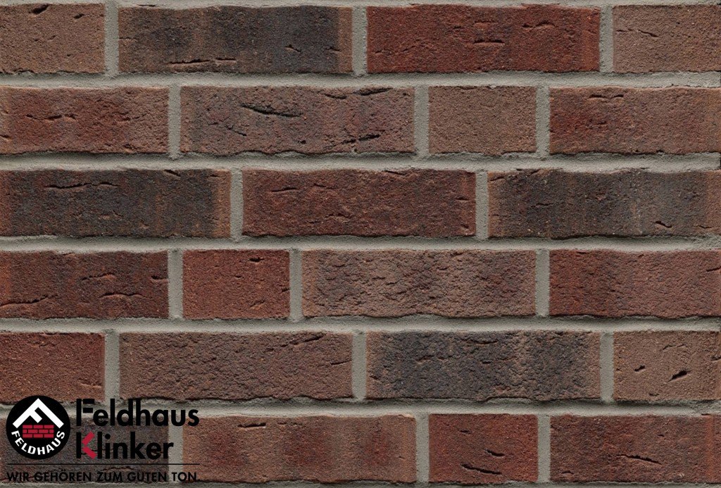 Фасадная плитка ручной формовки Feldhaus Klinker R663 sintra cerasi nelino NF14, 240*14*71 мм