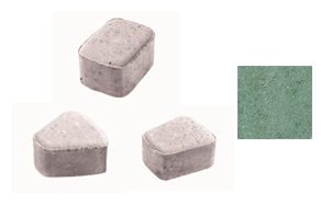 Плитка тротуарная, в комплекте 3 камня, Классико 2КО.6, зеленый, завод Выбор