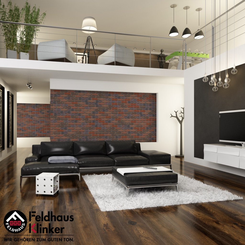 Фасадная плитка ручной формовки Feldhaus Klinker R580 salina carmesi colori NF14, 240*14*71 мм