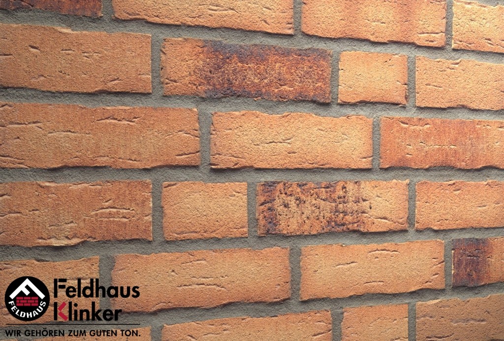 Фасадная плитка ручной формовки Feldhaus Klinker R695 Sintra sabioso ocasa NF14, 240*14*71 мм